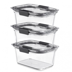 Rubbermaid 4.7杯量玻璃食物保鲜盒 3个装 @ Walmart