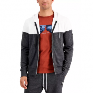 Michael Kors 男士拼色摇粒绒拉链夹克 多色码全