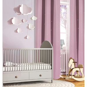 Hi.FANCY 星星遮光窗帘 2片装 42"x 84" @ Amazon