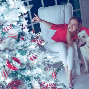 KINGJOHN 氛围感雪花LED灯串 40颗 多色可选 @ Amazon