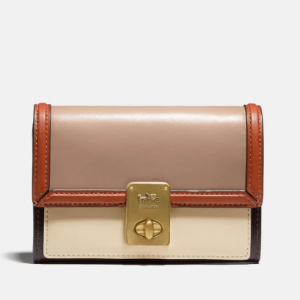 Shop Premium Outlets官網 COACH Hutton 女士拚色錢包額外85折熱賣 