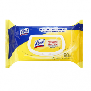 Lysol 抽取式消毒湿巾 80片 清新柠檬味 @ Walgreens