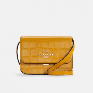 Coach Outlet官網 Coach Mini Brynn 壓紋斜挎包額外85折熱賣  