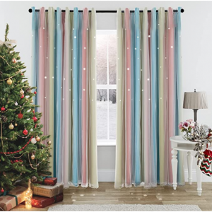 FlySheep 仙气飘飘梦幻窗帘 95"L x 52"W 1片 @ Amazon