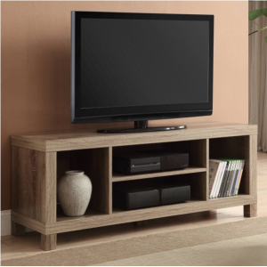 Mainstays TV Stand for TVs up to 42", Rustic Oak @ Walmart