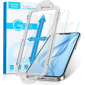 ANEMAT iPhone 13 Pro Max 钢化膜2片装+送贴膜神器