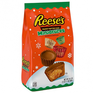 REESE'S 聖誕節牛奶巧克力花生醬杯 34.1 oz 散裝 @ Amazon