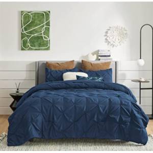 Bedsure Navy Duvet Cover King Size 3 pcs $7.79