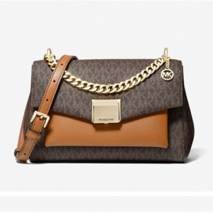 66% Off Michael Kors Lita Medium Two-Tone Logo Crossbody Bag @ Michael Kors