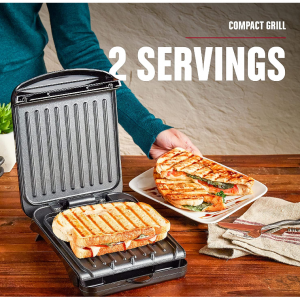 George Foreman GRS040B 迷你三明治制作机、电烤盘 @ Amazon
