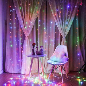 JMTGNSEP 彩色可遥控窗帘式灯串 @ Amazon