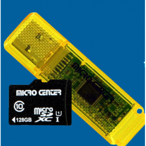 Micro Center - 128GB USB 3.1 闪存盘 & 128GB microSD 存储卡