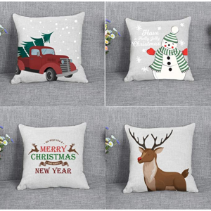 GEX 节日装饰枕套18x18 4个 节后好价收 @ Amazon