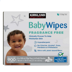 Kirkland Signature Baby Wipes Fragrance Free, 900-count @ Costco 