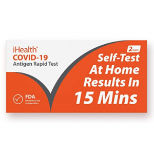 iHealth COVID-19 Antigen Rapid Test, 2 Tests per Pack @ Amazon