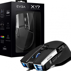 Amazon -  EVGA X17 8Khz 遊戲鼠標 3389傳感器 重量可調節，立減$51.99