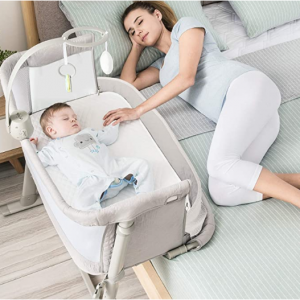 RONBEI Bedside Sleeper Baby Bed Cribs @ Amazon
