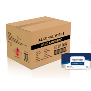 Staples Ethyl 75%酒精消毒湿巾 50张/盒 24盒