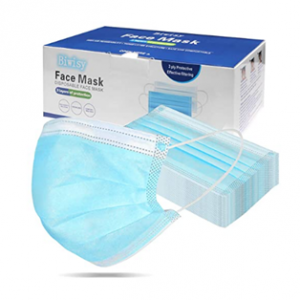 Biwisy 50pcs 3-Ply Disposable Face Mask Crowded Places Blue Masks @ Amazon