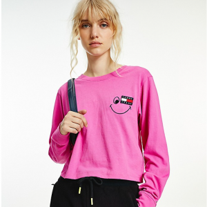 Tommy Jeans Recycled Smiley Badge 女士T恤