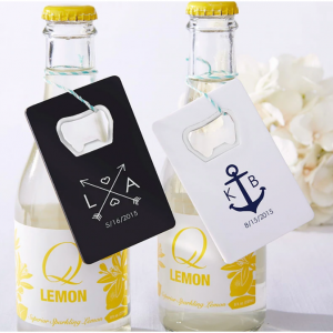 Personalized Credit Card Bottle Opener (Black or White)