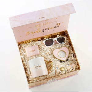 Pink & Gold Will You Be My Bridesmaid Kit Gift Box