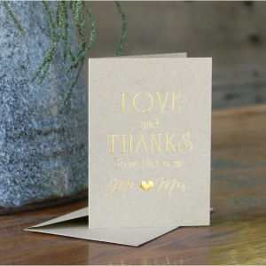 Love & Thanks from Mr. & Mrs. Thank You Cards & Envelopes (Set of 50)