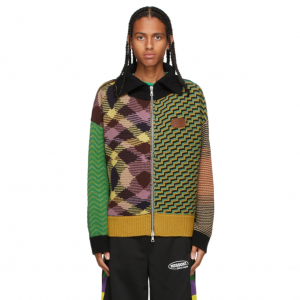 PALM ANGELS 拼色羊羔绒夹克