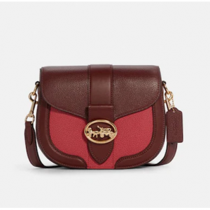 70% Off Georgie Saddle Bag In Colorblock @ Coach Outlet