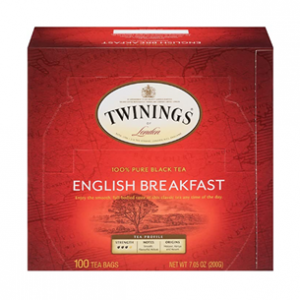 Twinings of London 英式早餐红茶 100茶包 可制作奶茶 @ Amazon