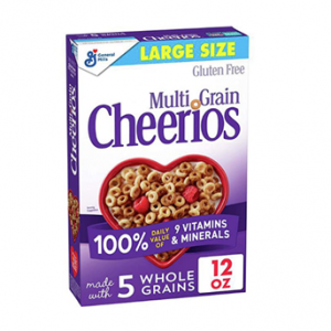 Cheerios Multi Grain Cheerios, Breakfast Cereal, Gluten Free, Whole Grain Oats, 12 oz @ Amazon
