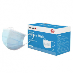 BYD Care Single Use Surgical Mask, 50 Blue Disposable Masks @ Costco