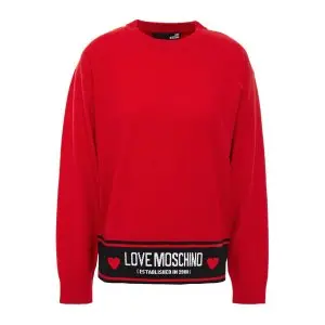 70% Off Love Moschino Jacquard-knit Sweater Sale @ THE OUTNET