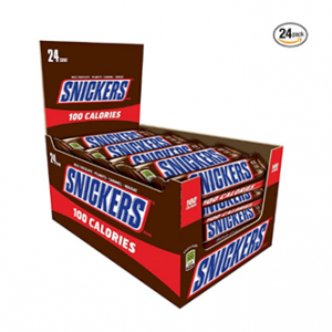 Snickers 巧克力能量棒 0.76oz 24條 @ Amazon
