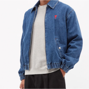 AMI Ami de Cœur-embroidered 男士牛仔外套