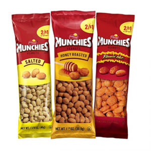 Munchies Peanut Variety Pack (Salted, Flamin' Hot, Honey Roasted), 36 Count @ Amazon