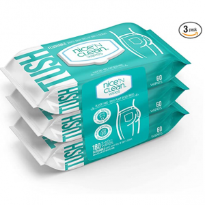 Nice 'N Clean 可冲马桶式湿纸巾 3包共180张 @ Amazon