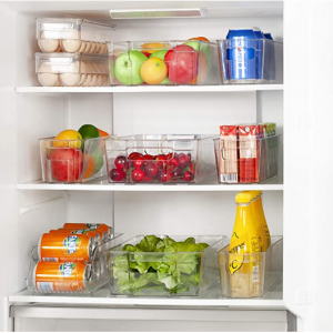 HOOJO Fridge Organizer Bins, Set of 8 Plastic Refrigerator Pantry Organizers @ Amazon