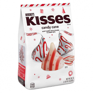 HERSHEY'S, KISSES, Candy Cane, Mint, Candy with Candy Bits, Christmas, 30.1 oz, Bulk Bag @ Amazon
