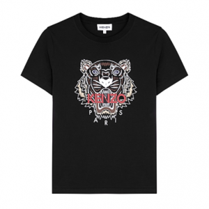 KENZO  Black tiger-print cotton T-shirt Sale @ Harvey Nichols 