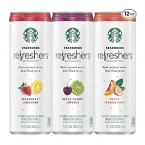 Starbucks, Refreshers with Coconut Water, 3 Flavor Variety Pack, 12 fl Oz. Cans (12 Pack) @ Amazon