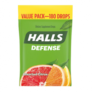 HALLS Defense Assorted Citrus Vitamin C Drops, 180 Drops @ Amazon