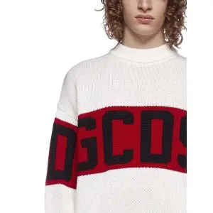 28% Off GCDS Logo Band Intarsia Knitted Jumper Sale @ CETTIRE