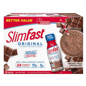 SlimFast Meal Replacement Shake, Original Creamy Milk Chocolate, 11 Oz, 8 Count @ Amazon