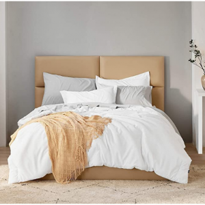 Bedsure Queen Comforter Set - Striped White Bedding Sets Queen Size Bed Set 3 Pieces @ Amazon