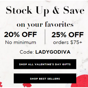Stock Up & Save!  Valentine's Day Chocolates Gifts @ Godiva
