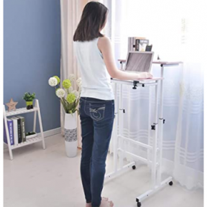 Mind Reader SDROLL-WHT Mobile Sitting, Standing Desk Rolling Reversible $29.99 shipped