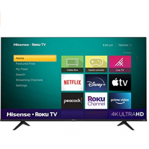 Amazon - Hisense 65" R6G 4K HDR Roku TV 智能电视 2021款 ，直降$350