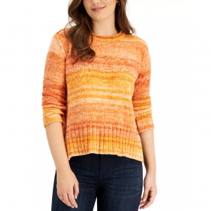 Style & Co Striped Space-Dye Sweater $12.93, Lowest Price