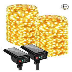 litogo 2 Pack Solar String Lights Outdoor @ Amazon